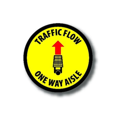 Ergomat 6in CIRCLE SIGNS Traffic Flow One Way Aisle DSV-SIGN 36 #3905 -UEN